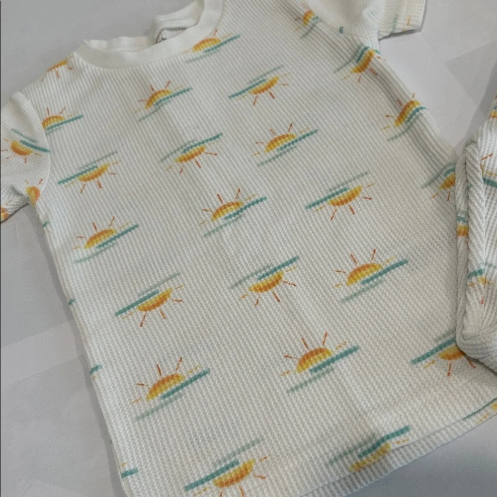 Carter's White and Yellow Kids Pajama Set